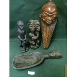 African, Tribal Masks and Figures (4 Items in total) To bid live please visit www.