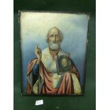 19thC Icon  23 x 18 cms To bid live please visit www.yeovilauctionrooms.com