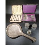 SET OF SIX SILVER BEAN HANDLED COFFEE SPOONS BY JAMES DEAKIN & SONS, SHEFFIELD 1925, CASED