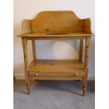 PINE WASHSTAND WITH DRAWER (H: 98 cm x W: 70.5 cm x d: 39 cm)