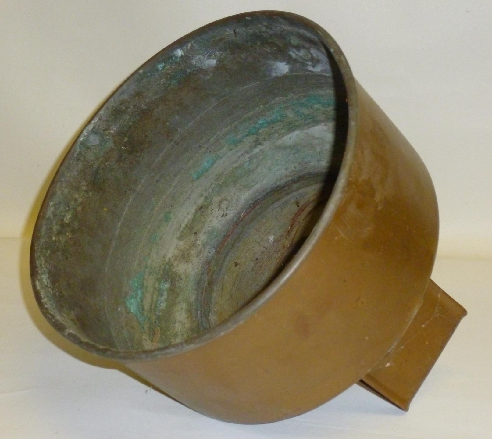 LEITH CREAMERY CO. COPPER CHURN (h: 48 cm INC. HANDLE EXTENDED) ALONG WITH A COPPER BREWERY ULLAGE - Image 4 of 5