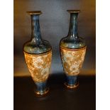 PAIR OF ROYAL DOULTON SLATERS STONEWARE VASES