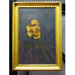 PORTRAIT OF A BEARDED MAN IN GILT FRAME (29 cm x 19 cm)