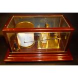 EDWARDIAN BAROGRAPH No. G40130 BY SHORT & MASON, LONDON. THE MOVEMENTS CONTAINED WITHIN A GLAZED