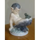 ROYAL COPENHAGEN FAUN WITH FROG 1713 (00X)  h: 12 cm