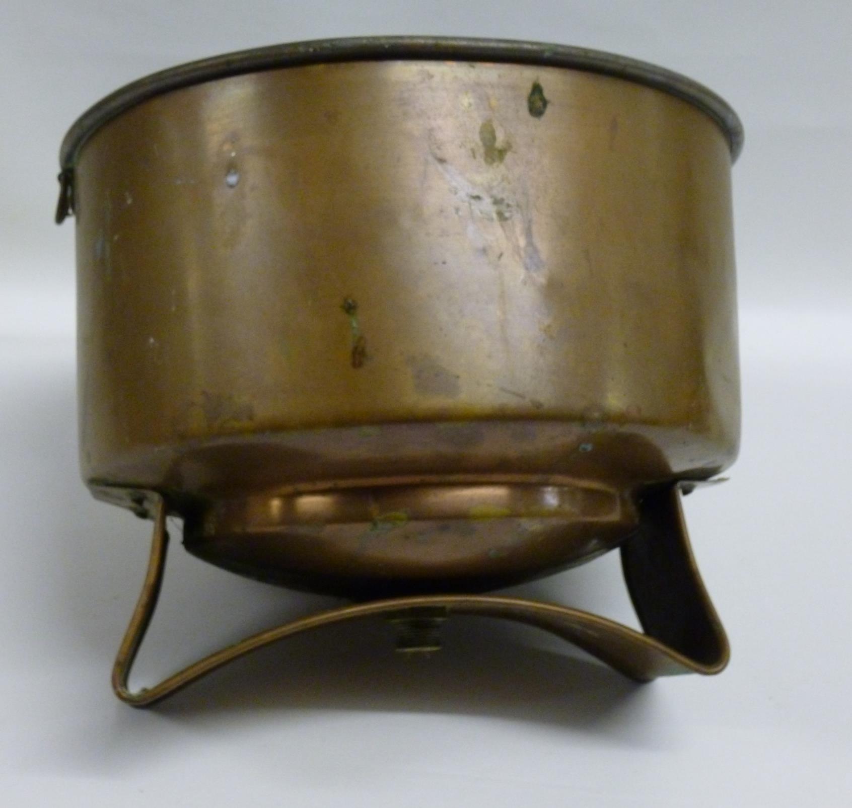 LEITH CREAMERY CO. COPPER CHURN (h: 48 cm INC. HANDLE EXTENDED) ALONG WITH A COPPER BREWERY ULLAGE - Image 3 of 5