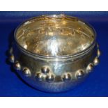 SILVER HAMMERED AND RIVETTED BOWL BY THOMAS BRADBURY & SONS, SHEFFIELD, RETAILED BY FRANKLIN & HARE,