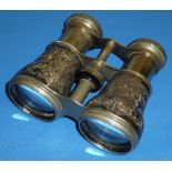 PAIR OF SILVER MOUNTED OPERA GLASSES POSSIBLY BY EHP BIRMINGHAM 1889