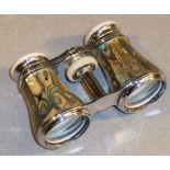 PAIR OF ABALONE MOUNTED OPERA GLASSES INSCRIBED "J. LIZARS, GLASGOW AND EDINBURGH", ETC., IN A BAG