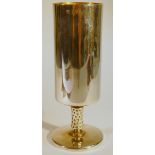 SILVER CYLINDRICAL GOBLET WITH GILT INTERIOR BY RII, DUBLIN, 1974, ALSO IMPORT MARKS, SHEFFIELD