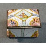 FRENCH RECTANGULAR SNUFF BOX, DECORATED WITH A BUILDING AND FLOWERS, CIRCA 1820 (W: 4.7 cm)