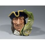 ROYAL DOULTON CAPT HOOK SMALL CHARACTER JUG 06601 COPYRIGHT 1964