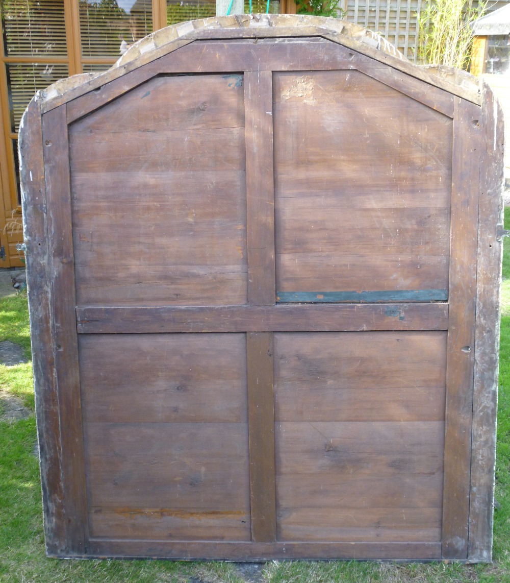 LATE C19th/EARLY C20th FRENCH OVERMANTLE MIRROR IN A GOLD PAINTED DECORATIVE FRAME (162 cm x 109 cm) - Image 4 of 6