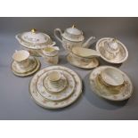 MINTON JASMINE PART DINNER AND TEA/COFEE SET COMPRISING 13 x 27.2 cm PLATES, 8 x 20.5 cm PLATES,