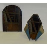 ART DECO DESK MIRROR (32 cm x 24.5 cm) AND SMALL WALL HANGING MIRROR (35 cm x 25.5 cm)