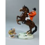 BESWICK HUNTSMAN FIGURE No. 868 AND A ROYAL ALBERT APPLEY DAPPLY FIGURE