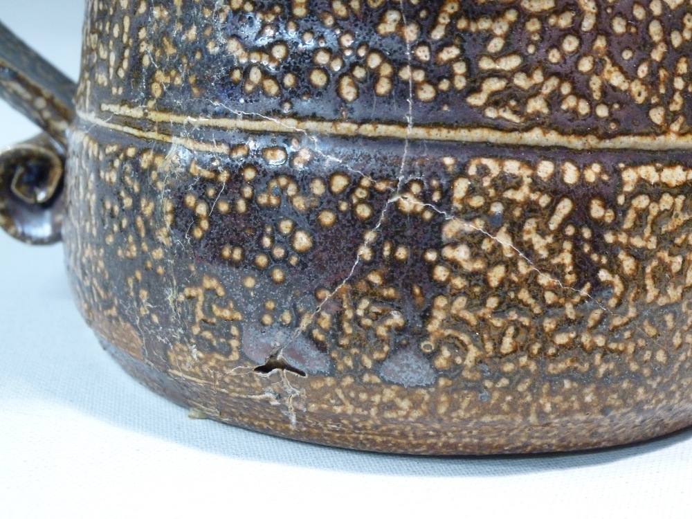 JOHN MALTBY (1936- ) LARGE MOTTLED BROWN GLAZED MUG (REPAIRED) H: 11.5 cm dia: 14 cm WITH - Image 5 of 17