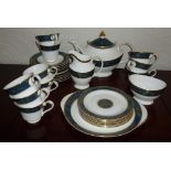 ROYAL DOULTON BONE CHINA CARLYLE PART DINNER AND COFFEE SET OF 52 PIECES