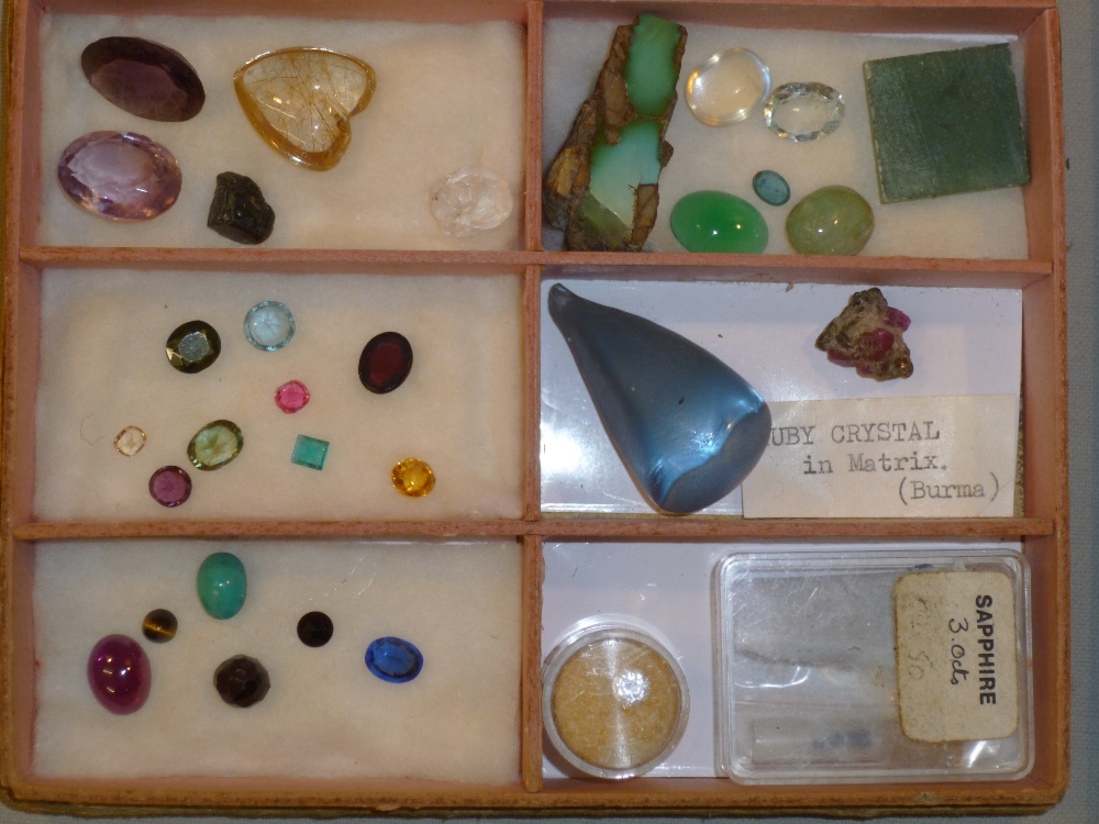 COLLECTION OF SEMI-PRECIOUS STONES AND MINERALS INCLUDING RUBY, AQUAMARINE, JADE AND AMETHYST. - Image 6 of 6