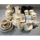QUANTITY OF WEDGWOOD INCLUDING BLACK BASALT (FIVE CUPS AND SIX SAUCERS), BRIAR ROSE (SIX COFFEE CUPS