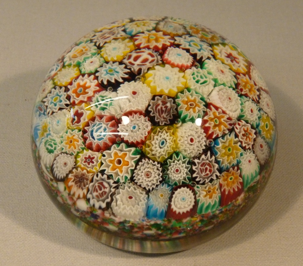 SIX GLASS PAPERWEIGHTS INCLUDING A CLICHY STYLE SWIRL WEIGHT, A WHITEFRIARS WEIGHT WITH PRINTY'S AND - Image 5 of 15