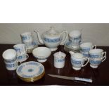 COALPORT BONE CHINA REVELRY PART DINNER, TEA AND COFFEE SET OF 85 PIECES