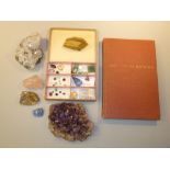 COLLECTION OF SEMI-PRECIOUS STONES AND MINERALS INCLUDING RUBY, AQUAMARINE, JADE AND AMETHYST.