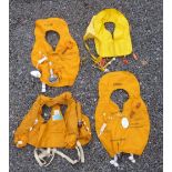 TWO BOAC LIFE JACKETS, A BEAUFORT LIFE JACKET BY FRANKENSTEIN GROUP LTD AND AN AIR CRUISERS CO. LIFE