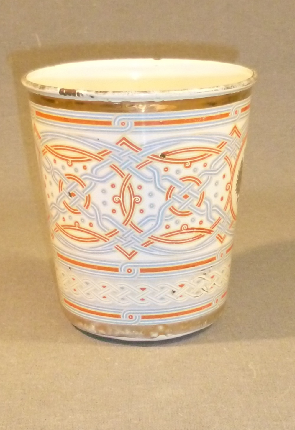 IMPERIAL RUSSIAN ENAMELLED CORONATION BEAKER OF TAPERING CYLINDRICAL FORM, DATED 1896, MADE AS A - Image 2 of 7