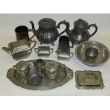 MIXED LOT OF PEWTER [15]