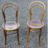 PAIR OF BENTWOOD HOOP BACK CHAIRS (H: 87 cm)