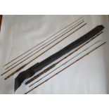 A C FARLOW & Co. LTD., 196 STRAND LONDON, THREE PIECE SPLIT CANE FISHING ROD WITH A SQUARE TIP AND