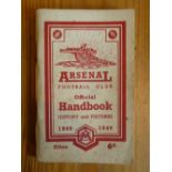 ARSENAL FOOTBALL CLUB MEMORABILIA INCLUDING THE ARSENAL FOOTBALL CLUB OFFICIAL HANDBOOK HISTORY