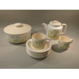 QUANTITY OF HORNSEA FLEUR (1978) COMPRISING 1 x TEAPOT, 2 x COFFEE POT, 6 x CUPS, 6 x SAUCERS, 1 x