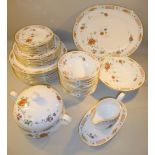 NORITAKE NANKING PART DINNER AND TEA/COFFEE SET COMPRISING EIGHT 10½" DINNER PLATE, SIX 8¼"