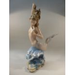 LLADRO MERMAID RIDING THE CREST OF A WAVE