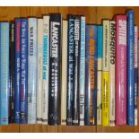 LARGE QUANTITY OF HISTORIC AVIATION BOOKS, MOSTLY HARDBACKS. SUBJECTS COVER THE SPITFIRE, P47