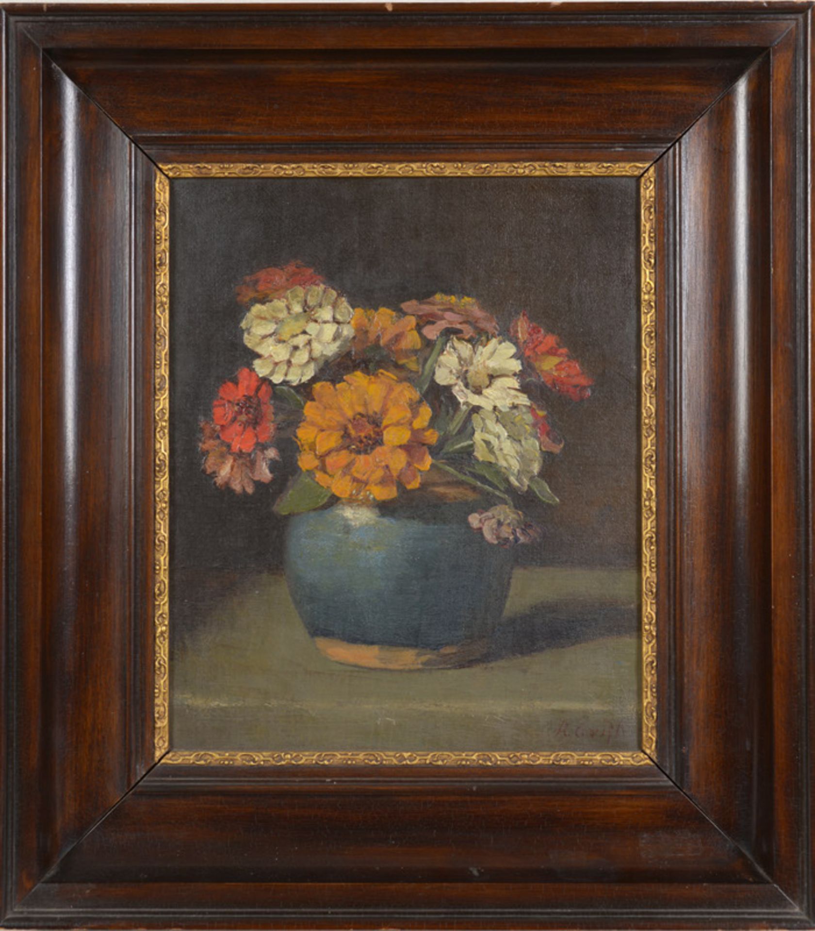 Marie Engelina van Regteren Altena (1868-1958), 'Bloemstilleven', gesigneerd, doek, afm. 29 x 24 - Image 2 of 3