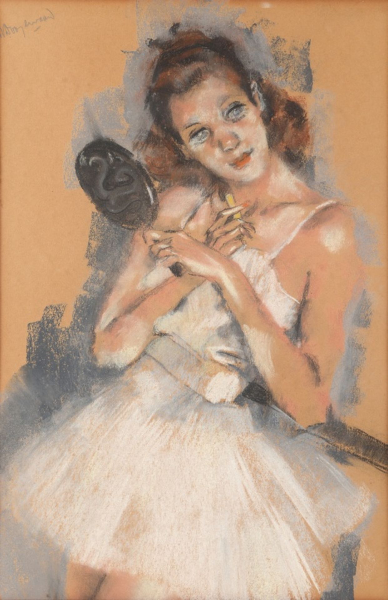 Willem Dooyewaard (1892-1980), 'Ballerina', signed upper left, pastel, 40 x 26 cm.