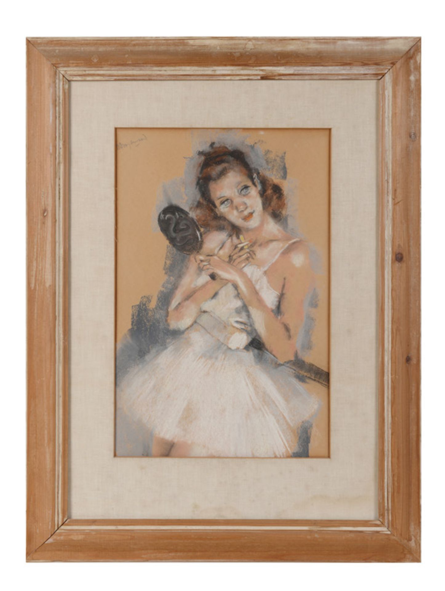 Willem Dooyewaard (1892-1980), 'Ballerina', signed upper left, pastel, 40 x 26 cm. - Image 2 of 2