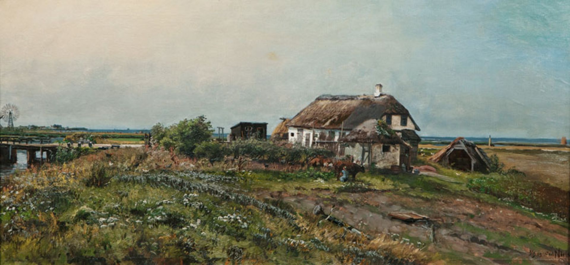 Reserve: 750 EUR    Nielsen  active early 20th cent.  Near Nesby on Zealand in Denmark  Oil/