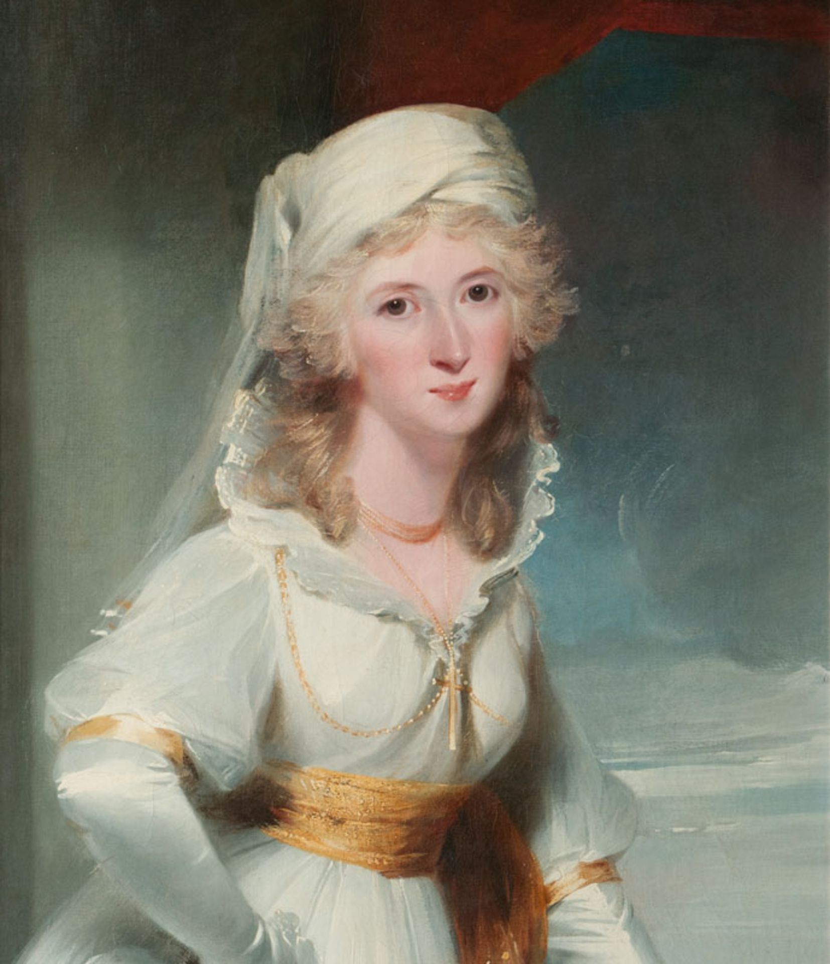 Reserve: 3500 EUR    English Portrait Painter  active ca. 1790  Portrait of Dorothy Style  Oil/