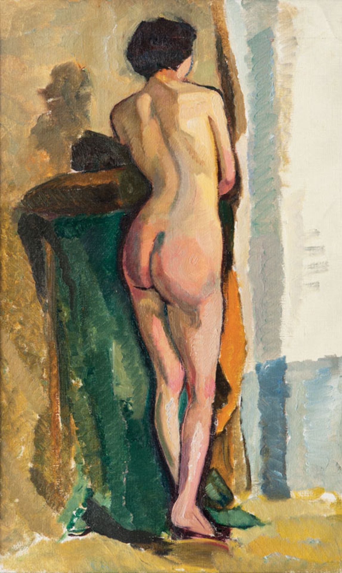 Reserve: 800 EUR    Gans  (Hronow/Prag 1883 - Hamburg 1941)  Standing Nude  Probably ca. 1915/20,