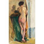 Reserve: 800 EUR    Gans  (Hronow/Prag 1883 - Hamburg 1941)  Standing Nude  Probably ca. 1915/20,