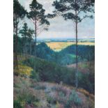 Reserve: 1900 EUR    Ahlers-Hestermann  (Hamburg 1883 - Berlin 1973)  View from the Woods  Oil/