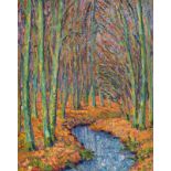 Reserve: 1800 EUR    Blunck-Heikendorf  (Kiel 1891 - Kiel 1963)  Forest Interior  Oil/cardboard,