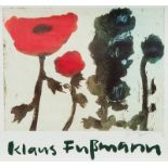 Reserve: 200 EUR    Fußmann  (Velbert 1938)  Poster 'Flowers'  Offset in colours, 39,5 x 42 cm,