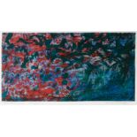 Reserve: 600 EUR    Fiedler  (Hamburg 1900 - Hamburg 1985)  Red Flowers  Tempera, 23 x 45,5 cm,