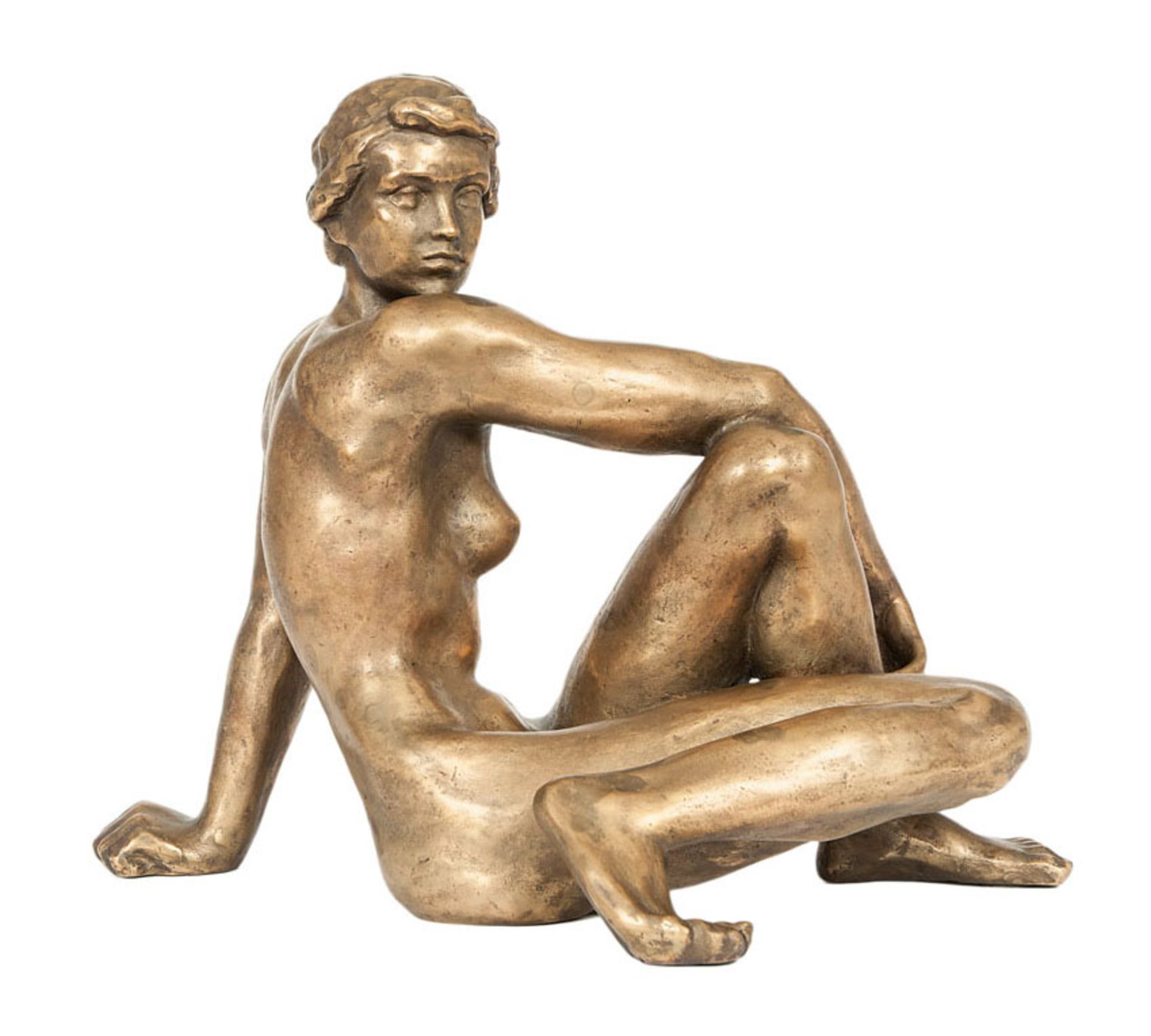 Klimsch  (Frankfurt/M. 1870 - Saig 1960)  A bronze sculpture 'Schauende'  The cast probably 1994.