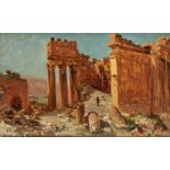 Koerner (Stibbe/Westpr. 1846 - Berlin 1927) Temple of the Sun in Baalbek in Lebanon Oil/canvas/